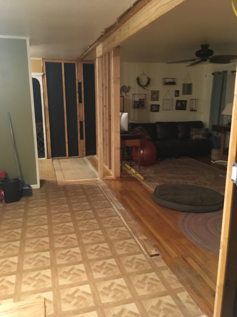 load bearing wall removal in a Western North Carolina home